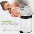 OPR Stainless Steel Round Pedal Dustbin with Soft-Close Lid And Foot Pedal Bin OM PRABHU STEELS