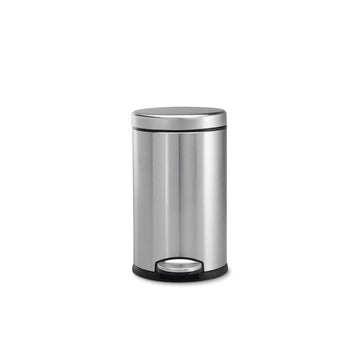 OPR Stainless Steel Dustbin Plain Pedal Dustbin with Plastic Bucket And Lid - (10" x 15"-12 Litres)