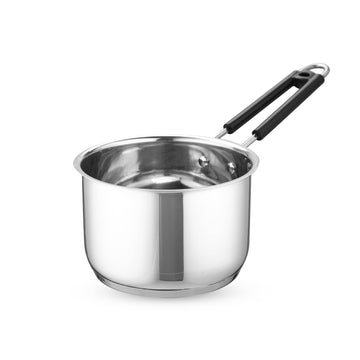 OPR Stainless Steel Sauce Pan with Handle | Compatible with Lpg Stoves and Induction) | Tea, Milk Pan Made of Heavy Stainless Steel and Induction Base