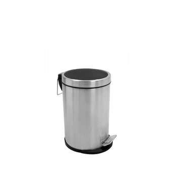 OPR Stainless steel dustbin Round Pedal Dustbin With Soft Close Lid And Plastic Bucket
