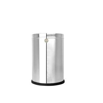 OPR Stainless Steel Solid Plain Open Bin | Steel Dustbin for Home