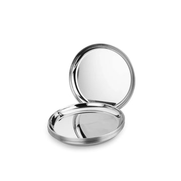 Stainless Steel Breakfast, Lunch, Dinner Plates | Set of 6 Dinner Plate | Serving Plate