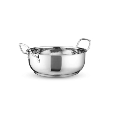 OPR Stainless Steel Kadhai With Induction Bottom