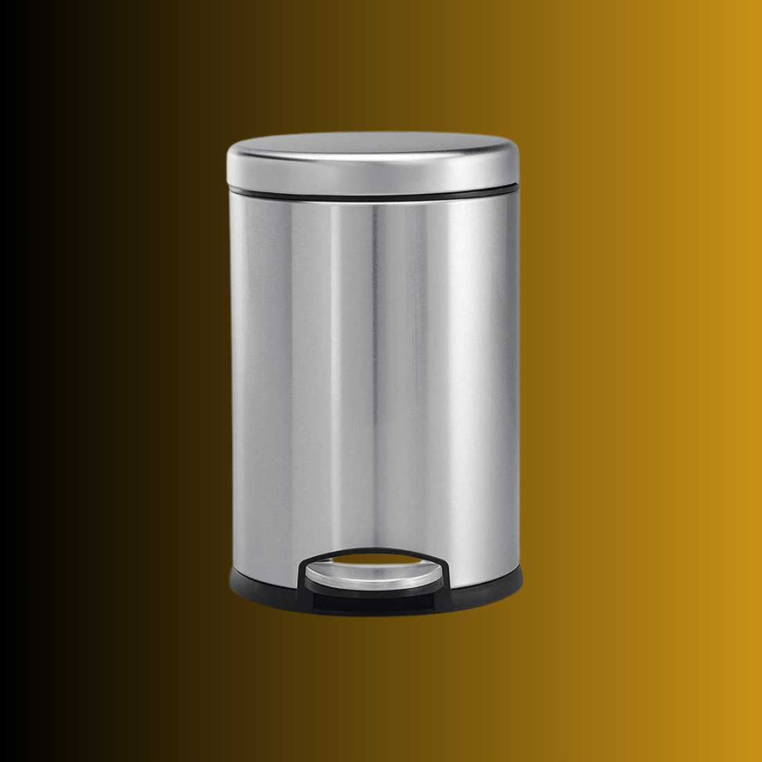 OPR Stainless Steel Plain Pedal Bin With Plastic Bucket And Lid (8 Litre) OM PRABHU STEELS