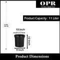 OPR Stainless Steel Plain Pedal Bin With Plastic Bucket And Lid (12 Litres) OM PRABHU STEELS