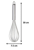 OPR Stainless Steel Froth Whisker, Latte Maker, for Milk Coffee and Egg Beater(30cm) OM PRABHU STEELS