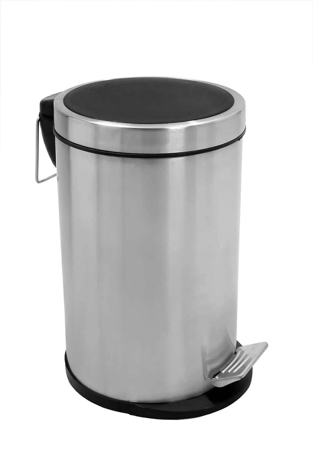 OPR Stainless steel dustbin Round Pedal Dustbin With Soft Close Lid And Plastic Bucket My Store