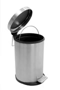 OPR Stainless steel dustbin Round Pedal Dustbin With Soft Close Lid And Plastic Bucket My Store