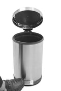 OPR Stainless steel dustbin Round Pedal Dustbin With Soft Close Lid And Plastic Bucket My Store