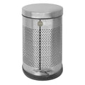 OPR Stainless Steel Perforated Pedal Dustbin with Plastic Bucket (10 x 14-inch - 11 Litre) OM PRABHU STEELS