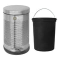 OPR Stainless Steel Perforated Pedal Dustbin with Plastic Bucket (10 x 14-inch - 11 Litre) OM PRABHU STEELS